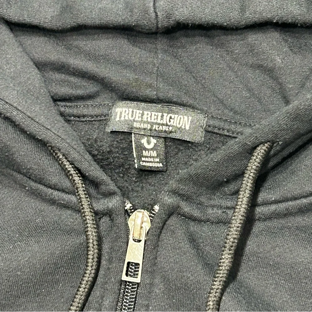 True Religion Mens Size Medium Track Jacket Full Zip Hoodie